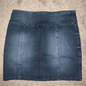 Rock & Republic Washed Blue Denim RX Fever Pull On Mini Skirt